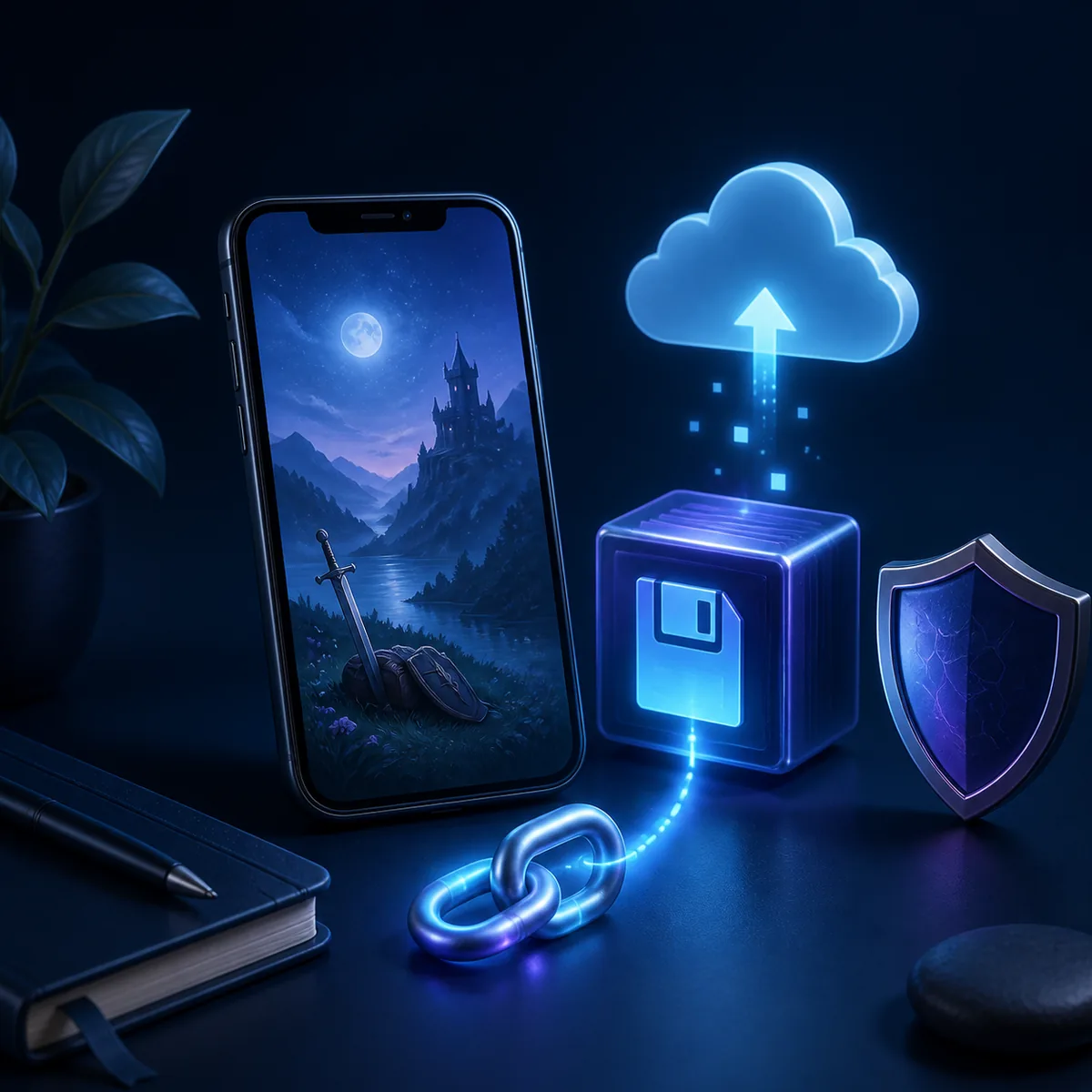 Editorial checklist showing source verification, save backup, touch test, and device check for an iOS fan game